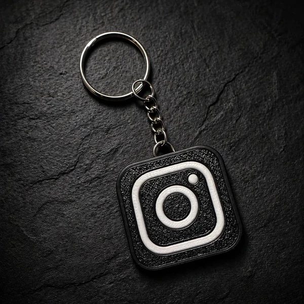 NFC Enabled Instagram Key Ring 3D Print